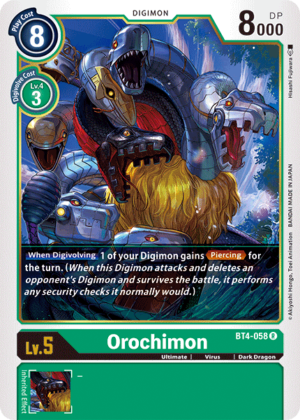 Digimon - Great Legend - BT4-058 : Orochimon (Rare) (7827623674103)