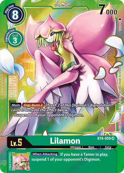Digimon - Great Legend - BT4-059 : Lilamon (Alternate Art) (7827456721143)