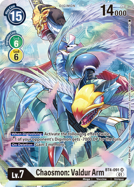 Digimon - Great Legend - BT4-091 : Chaosmon: Valdur Arm (Alternate Art) (7827461636343)