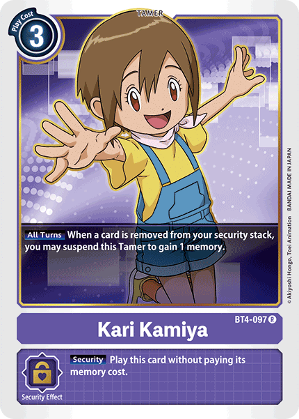 Digimon - Great Legend - BT4-097 : Kari Kamiya (Tamer Rare) (7827667353847)