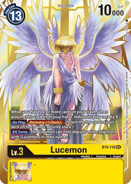 Digimon - Great Legend BT4-115 : Lucemon (Secret Rare) (7827466715383)