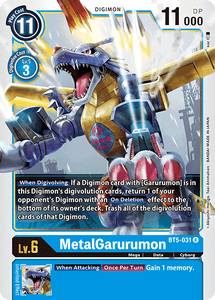 Digimon - Battle Of Omni - BT5-031 : MetalGarurumon (Rare) (7828544454903)