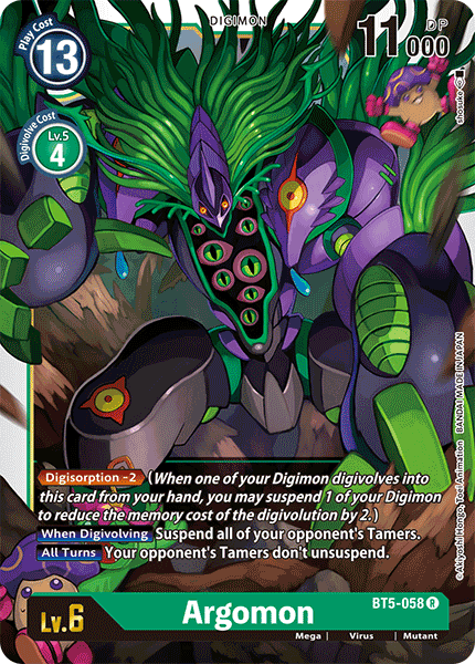 Digimon - Battle Of Omni - BT5-058 : Argomon (Rare) (7828549271799)
