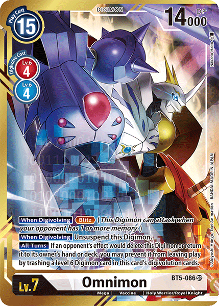 Digimon - Battle Of Omni - BT5-086 : Omnimon (Alternate Art) (7828573618423)