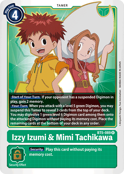 Digimon - Battle Of Omni - BT5-089 : Izzy Izumi & Mimi Tachikawa (Tamer Rare) (7828550648055)