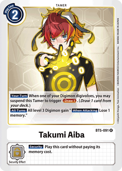 Digimon - Battle Of Omni - BT5-091 : Takumi Aiba (Tamer Rare) (7828551368951)