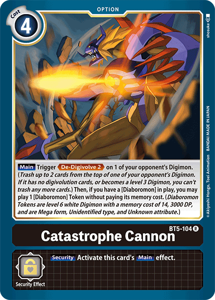 Digimon - Battle Of Omni - BT5-104 : Catastrophe Cannon (Option Rare) (7828553695479)