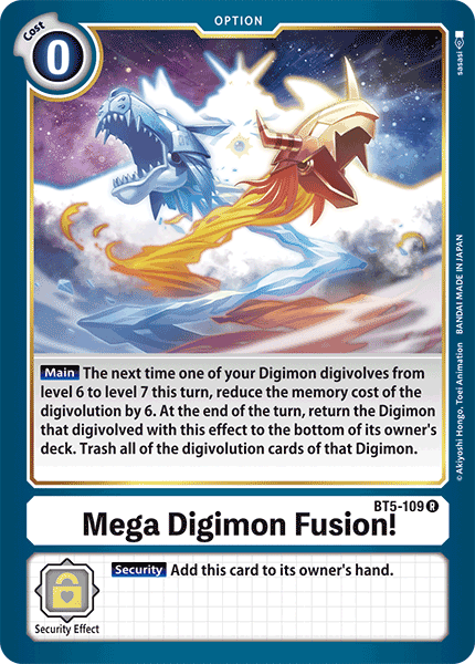 Digimon - Battle Of Omni - BT5-109 : Mega Digimon Fusion! (Option Rare) (7828553826551)