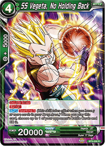 Miraculous Revival, - BT5-058 R : SS Vegeta, No Holding Back (Foil Rare) (6775546642598)