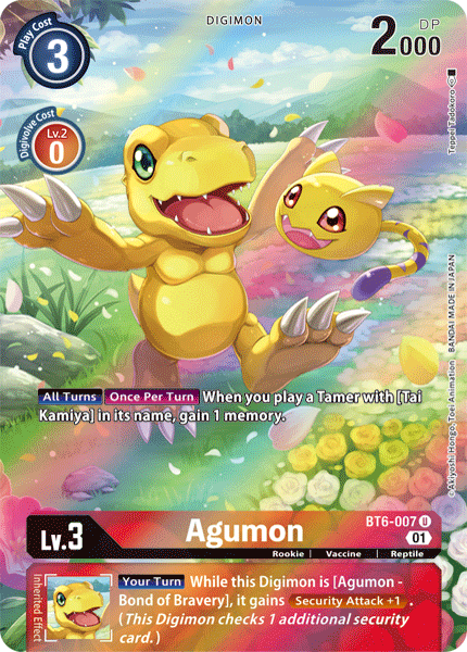 Digimon - Double Diamond - BT6-007 : Agumon (Alternate Art) (7828368556279)