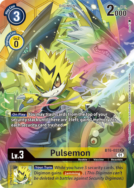 Digimon - Double Diamond - BT6-033 : Pulsemon (Alternate Art) (7828369998071)