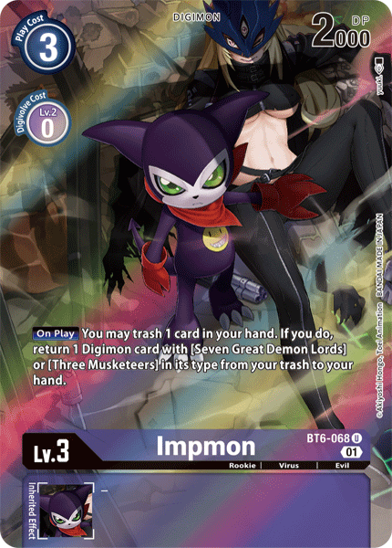 Digimon - Double Diamond - BT6-068 : Impmon (Alternate Art) (7828371800311)