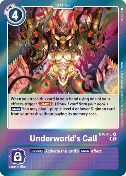 Double Diamond - BT6-108 : Underworld's Call (Option Rare) (7140201627814)