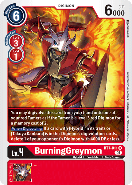 Next Adventure - BT7-011 : BurningGreymon (Non Foil) (7546799882487)