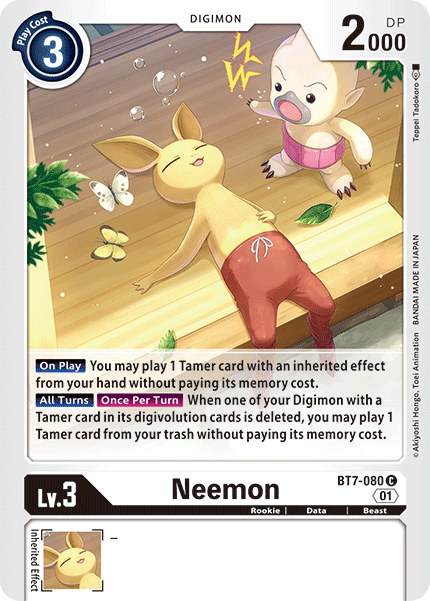 Next Adventure - BT7-080 : Neemon (Non Foil) (7546797719799)