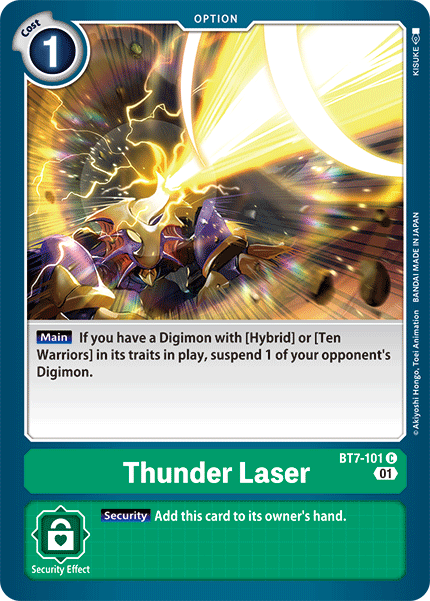 Next Adventure - BT7-101 : Thunder Laser (Non Foil) (7546798801143)