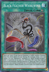 Darkwing Blast - DABL-EN052 : Black Feather Whirlwind (Super Rare) - 1st Edition (7819973460215)