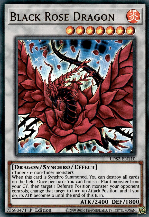 Legendary Duelist, Season 2 - LDS2-EN110 : Black Rose Dragon (Gold) (Ultra Rare) (7512226726135) (7512227283191) (7512227709175)