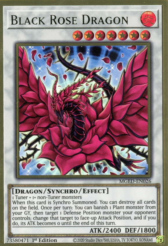 Maximum Gold - MGED-EN026 : Black Rose Dragon (Premium Gold Rare) - 1st Edition (7810769748215)