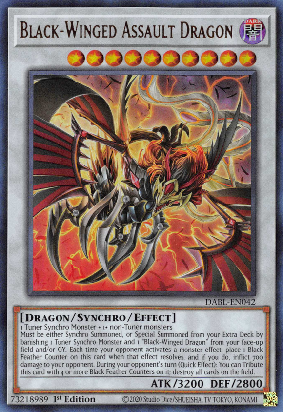 Darkwing Blast - DABL-EN042 : Black-Winged Assault Dragon (Super Rare) - 1st Edition (7819977851127)