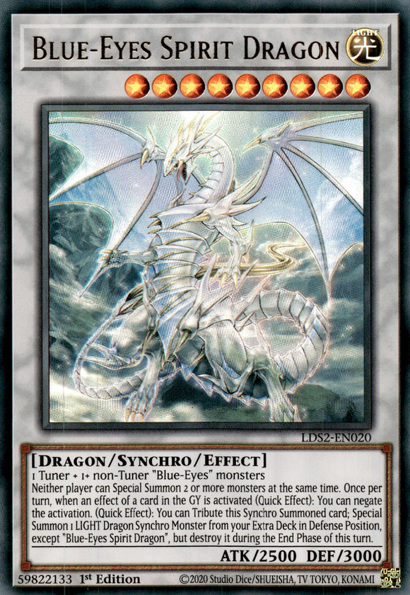 Legendary Duelist, Season 2 - LDS2-EN020 : Blue-Eyes Spirit Dragon (Gold) (Ultra Rare) (7511614030071) (7511614718199) (7511615078647) (7511615635703)