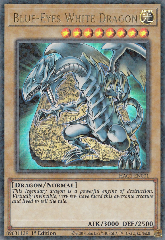 Hidden Arsenal: Chapter 1 - HAC1-EN001 : Blue-Eyes White Dragon (Duel Terminal Ultra Parallel Rare) - 1st Edition (7556613636343)