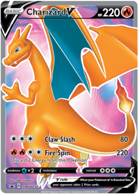 SWORD AND SHIELD, Black Star Promo - SWSH050 : Charizard V (Half Art) (6581269364902)