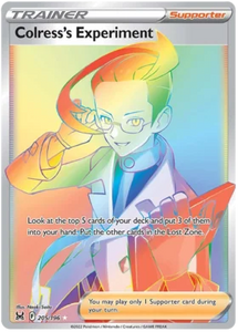 SWORD AND SHIELD, Lost Origin - 203/196 : Colress's Experiment (Rainbow Rare) (7766311796983)