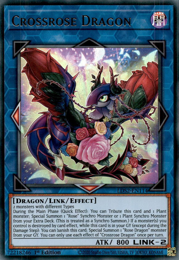 Legendary Duelist, Season 2 - LDS2-EN114 : Crossrose Dragon (Gold) (Ultra Rare) (7512229576951) (7512229937399) (7512230625527)