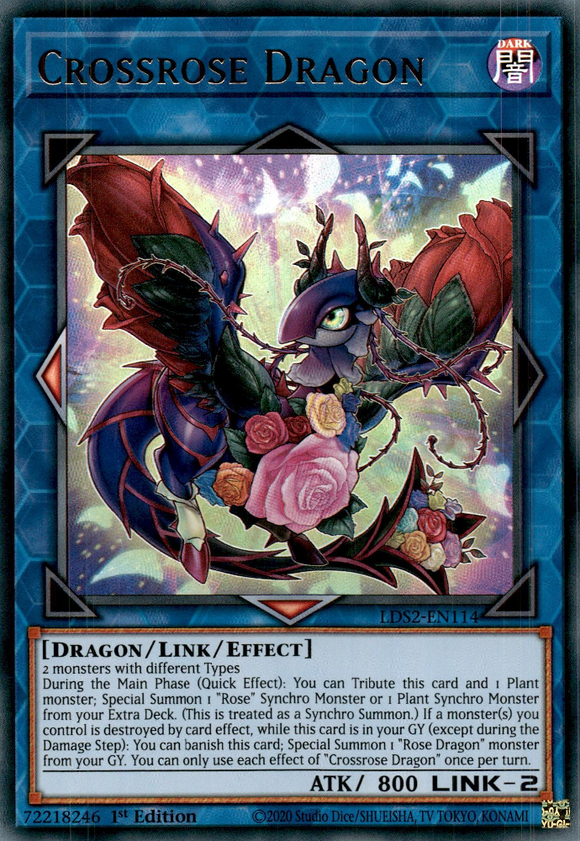 Legendary Duelist, Season 2 - LDS2-EN114 : Crossrose Dragon (Gold) (Ultra Rare) (7512229576951) (7512229937399)