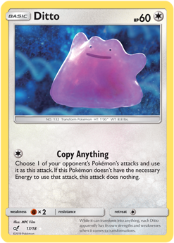 SUN AND MOON, Detective Pikachu - 17/18 : Ditto (Holo) (5467644854438)