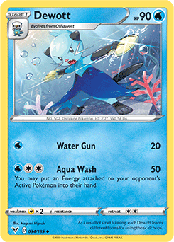 SWORD AND SHIELD, Vivid Voltage - 034/185 : Dewott (Reverse Holo) (5920967360678)