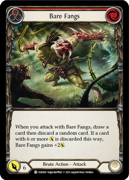 Everfest (1st Edition) - EVR008 : Bare Fangs (Red) (Non Foil) (7516361326839)
