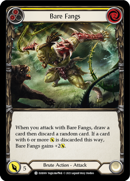 Everfest (1st Edition) - EVR009 : Bare Fangs (Yellow) (Non Foil) (7516365422839)