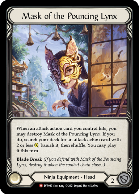 Everfest (1st Edition) - EVR037 : Mask of the Pouncing Lynx (Non Foil) (7517440344311)