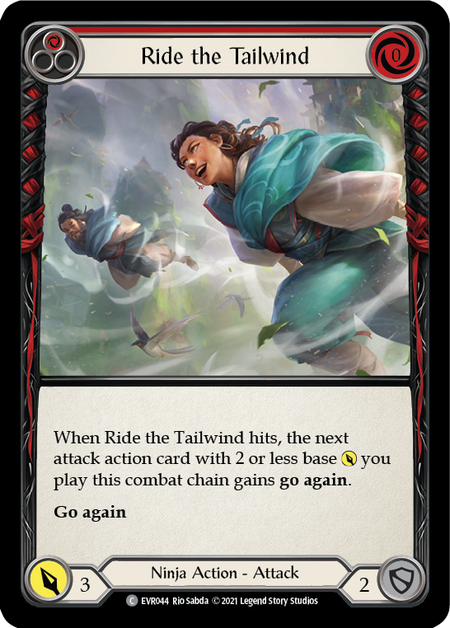 Everfest (1st Edition) - EVR045 : Ride the Tailwind (Red) (Non Foil) (7516376137975)