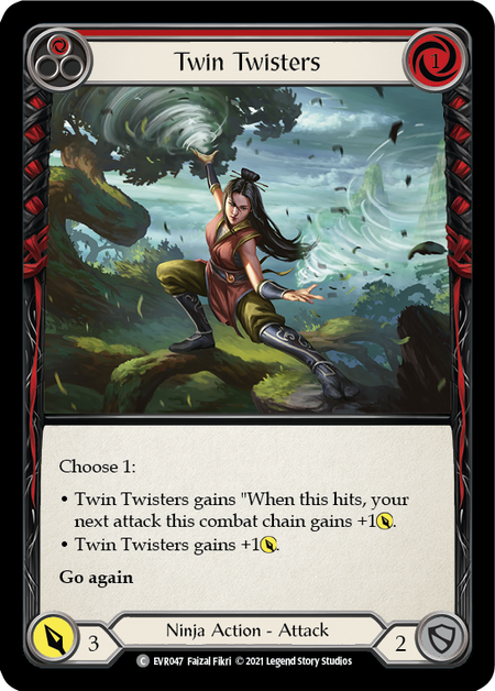 Everfest (1st Edition) - EVR047 : Twin Twisters (Red) (Non Foil) (7518881775863)