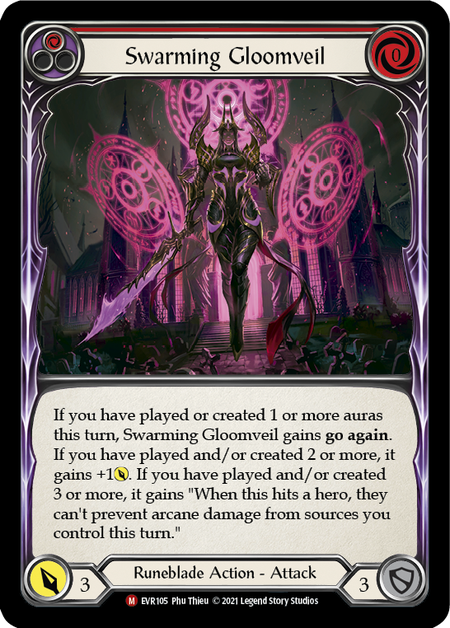 Everfest (1st Edition) - EVR105 : Swarming Gloomveil (Red) (Non Foil) (7517595894007)