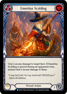 Everfest (1st Edition) - EVR127 : Emeritus Scolding (Blue) (Non Foil) (7519928058103)