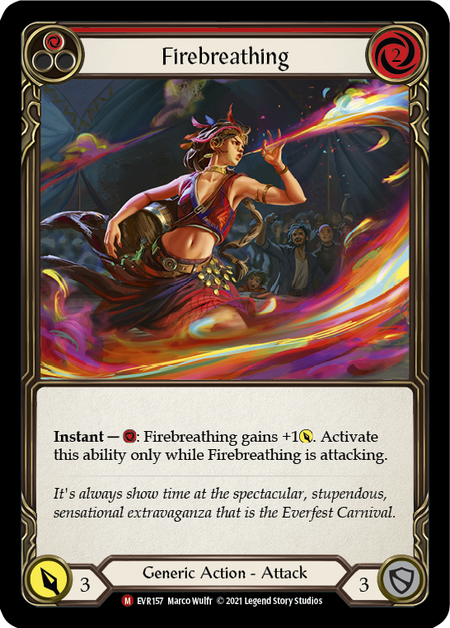 Everfest (1st Edition) - EVR157 : Firebreathing (Red) (Non Foil) (7517609591031)