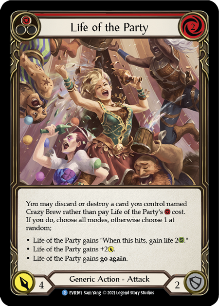 Everfest (1st Edition) - EVR161 : Life of the Party (Red) (Rainbow Foil)