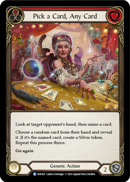 Everfest (1st Edition) - EVR167 : Pick a Card, Any Card (Red) (Non Foil) (7519944540407)