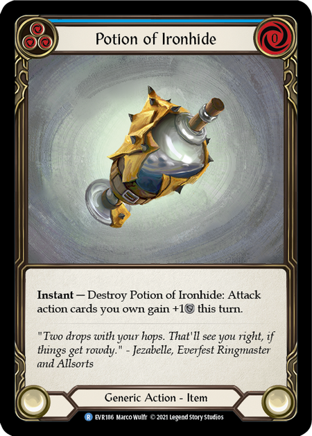 Everfest (1st Edition) - EVR0186 : Potion of Ironhide (Cold Foil) (7517476651255)