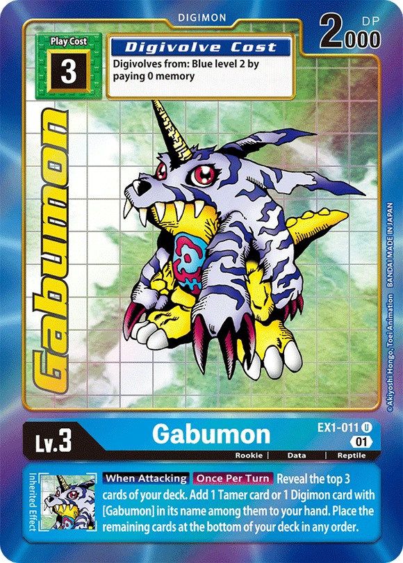Digimon - Battle Of Omni - EX1-011 : Gabumon (Alternate Art) (7828739948791)