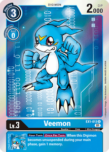 Digimon - Battle Of Omni - EX1-013 : Veemon (Rare) (7828634992887)