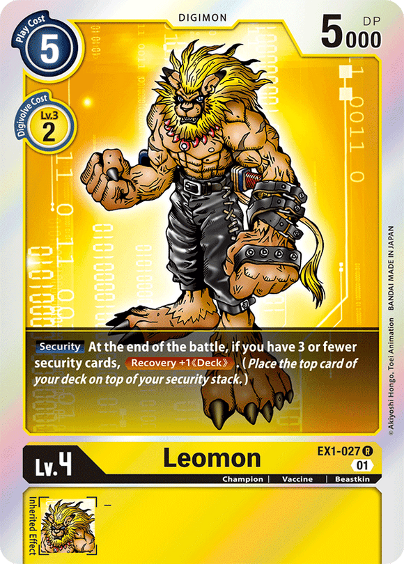 Digimon - Battle Of Omni - EX1-027 : Leomon (Rare) (7828643184887)