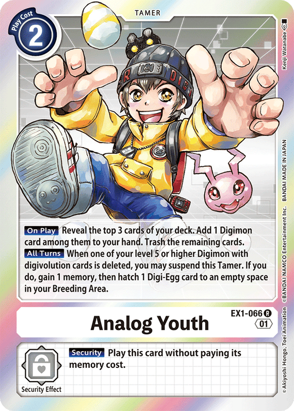 Digimon - Battle Of Omni - EX1-066 : Analog Youth (Tamer Rare) (7828667957495)