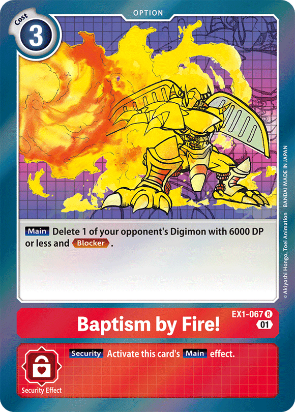 Digimon - Battle Of Omni - EX1-067 : Baptism by Fire (Option Rare) (7828674838775)