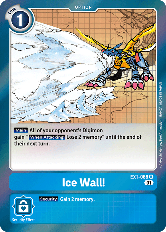Digimon - Battle Of Omni - EX1-068 : Ice Wall! (Option Rare) (7828688797943)