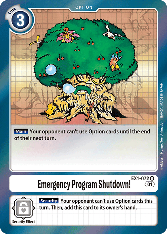 Digimon - Battle Of Omni - EX1-072 : Emergency Program Shutdown! (Option Rare) (7828727660791)